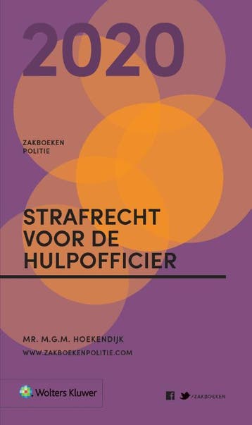 Zakboek Strafrecht voor de Hulpofficier 2020 / 2020 /, Verzenden, Zo goed als nieuw, M.G.M. Hoekendijk