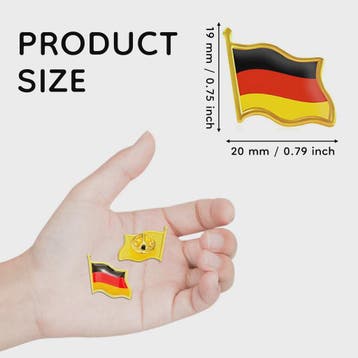 20x Duitse Vlag Speldjes - Metalen Pins voor Kleding, Tassen, Verzenden, Nieuw