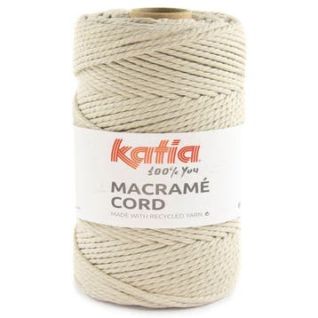 Katia Macramé Cord - 114 lichtbeige - Katoen Garen, Ophalen of Verzenden, Nieuw