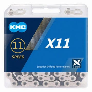 KMC ketting X11 silver/black, 1/2x1128, 5.88mm, 114 L 11-..., Ophalen of Verzenden, Nieuw, Derailleur of Ketting