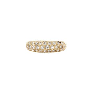 Gouden ring met diamant 14 karaat, Verzenden, Zo goed als nieuw, Goud