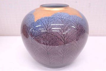 Vaas - Keramiek, Goudverguld Winterwoud - Japan - Kenjiro