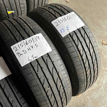 2 x Bridgestone 215-60-17 Zomerbanden 6,5mm, 17 inch, Ophalen of Verzenden, Band(en), Personenwagen