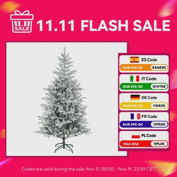 Homcom Kunstkerstboom 180 cm Sneeuwlook met 1207 takken en i, Diversen, Verzenden, Nieuw