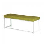 Bank | Staal/Linnen | Wit/Lime | 2 stuks, Verzenden, Nieuw in verpakking