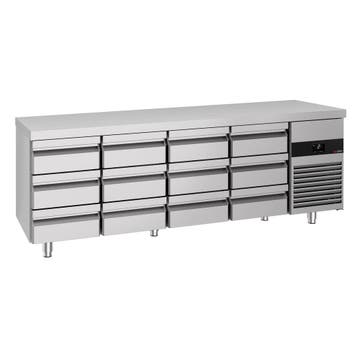 GGM Gastro | Koelwerkbank PREMIUM - 2330x700mm - met 12 |, Verzenden, Nieuw in verpakking, RVS Meubilair