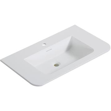 Wiesbaden Laro Wastafel - Enkel - met 1 Kraangat - Ronde, Doe-het-zelf en Verbouw, Ophalen of Verzenden, Nieuw