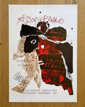 Adon Pablo - Antoni Clavé – Hommage à Picasso – Sala Gaspar, Antiek en Kunst, Kunst | Tekeningen en Foto's