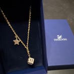 Swarovski - goudkleurig metaal - Halsketting