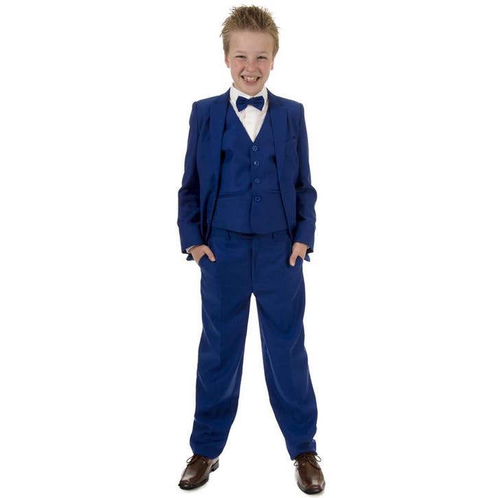 Luxe kinderkostuum koningsblauw-122/128 NIEUW, Kinderen en Baby's, Kinderkleding | Maat 128, Jongen, Nieuw, Ophalen of Verzenden