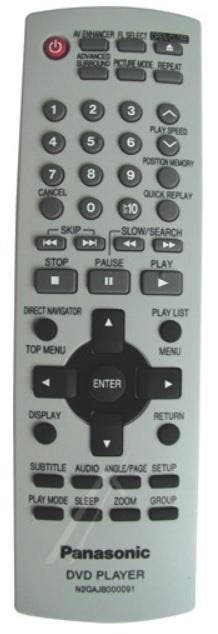 Afstandsbediening Panasonic n2qajb000091 DVD-S27, Ophalen of Verzenden, Nieuw, Origineel