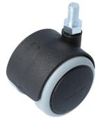 Meubelwiel zwart Zacht 50 mm Stift M8, Doe-het-zelf en Verbouw, Zwenkwielen, Verzenden, Nieuw