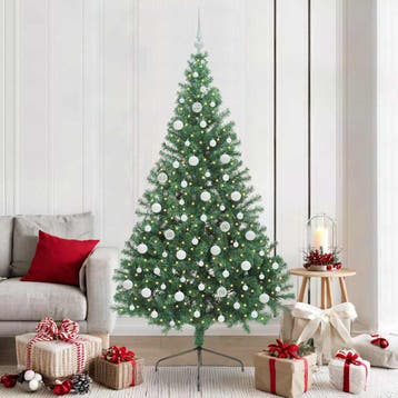 vidaXL Kunstmatig Voorverlicht Kerstboom met 300 LED Groen, Verzenden, Nieuw