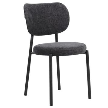 Stoel | Stof/Metaal | Antraciet | Zwart Frame | Indoor |, Zakelijke goederen, Horeca | Keukenapparatuur, Verzenden, Nieuw in verpakking