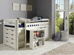 Halfhoogslaper met Bureau en Kasten veel modellen en kleuren, 90 cm, Eenpersoons, Verzenden, Nieuw