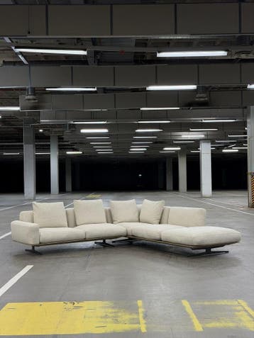 Flexform Softdream | Linnen | NIEUWSTAAT + Garantie, Huis en Inrichting, 300 cm of meer, Ophalen of Verzenden, Zo goed als nieuw