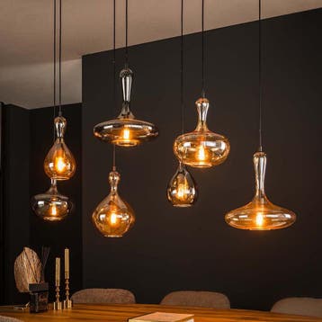 *WOONWINKEL* Hanglamp Met Glazen Karaffen, Huis en Inrichting, Verzenden, Nieuw