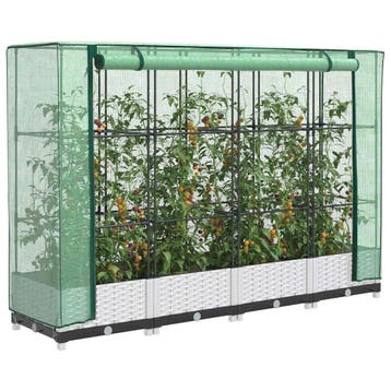 vidaXL Plantenbak verhoogd met kashoes 160x40x123 cm, Verzenden, Nieuw, Kunststof