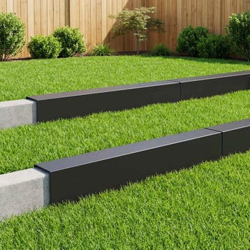 vidaXL Afdekprofiel voor tuinafboording 10 st 100 x 20 x 15, Verzenden, Nieuw