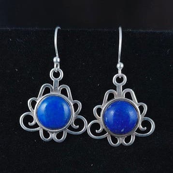 Lapis lazuli - Zilver - Oorbellen - Sterlingzilver
