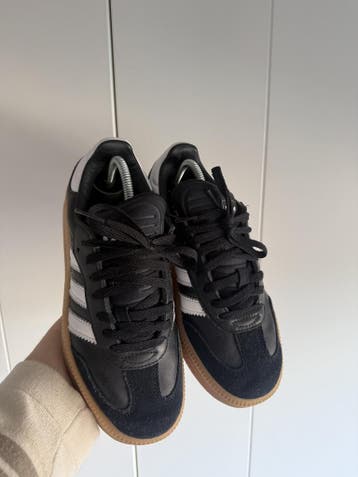 Adidas Samba Plateau – Zwart/Wit – Maat 38, Zwart, Verzenden, Adidas, Sneakers of Gympen