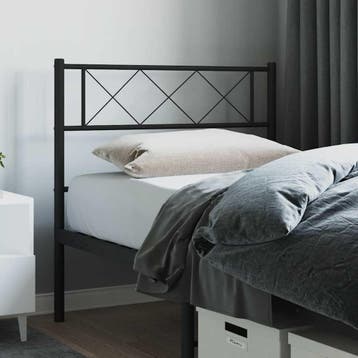 vidaXL Vervangend hoofdbord 90 cm metaal zwart, Huis en Inrichting, Slaapkamer | Bedden, Verzenden, Nieuw, Zwart, Metaal