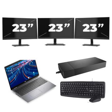 Dell Latitude 5520 -   i5-11e  16GB  - 512GB  + 3x 23 inch, Verzenden, Refurbished, 11e Generatie, Dell