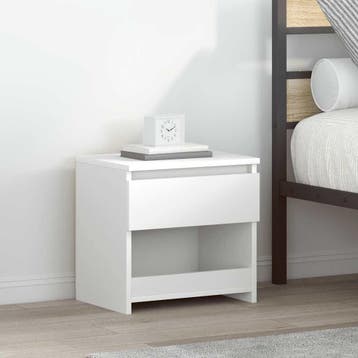 vidaXL Nachtkastjes 2 st 40x30x39 cm bewerkt hout wit, Verzenden, Nieuw, Hout