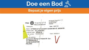 Bieden: Black Canvas Cockpit Cover for Uttern D/T 57 - VK_U, Watersport en Boten, Ophalen of Verzenden, Nieuw, Zeilboot of Motorboot