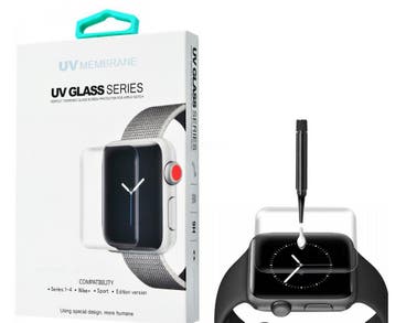 Apple Watch 7/8/9 41MM/45MM UV Liquid Glue 3D Tempered Glass, Ophalen of Verzenden, Nieuw
