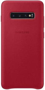 Samsung Lederen Cover - voor Samsung Galaxy S10 Plus - Rood, Telecommunicatie, Ophalen of Verzenden, Nieuw