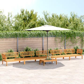 vidaXL 6-delige Loungeset pallet massief acaciahout, Verzenden, Nieuw, Hardhout, Loungeset