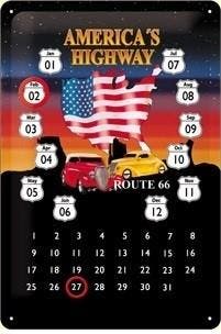 Americas highway route 66 reclamebord, Verzamelen, Merken en Reclamevoorwerpen, Nieuw, Ophalen of Verzenden