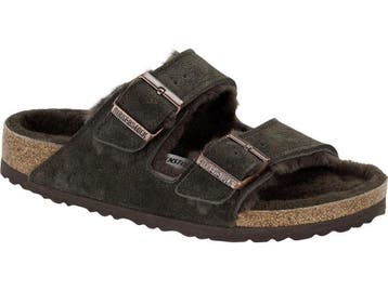 Birkenstock Arizona VL Lammfell - Pantoffels - Smal - Mocha, Verzenden, Zo goed als nieuw