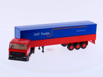Schaal 1:50 DAF 2800 Lion Car Nr. 58-70 trekker met opleg..., Ophalen of Verzenden, Gebruikt