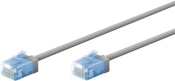 Ultra flexibele 0,25M CAT 6A-patchkabel, dun, U/UTP, grijs, Ophalen of Verzenden, Nieuw