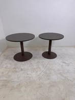 Gebruikte Voortman ronde kolomtafel champagne kleur 80-90cm, Vergader- of Presentatieruimte, Ophalen of Verzenden, Gebruikt, Tafel