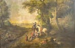 Franse school (XIX) - Scena campestre con figure
