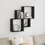 vidaXL Wandplank met plank Zwart Eiken 80 x 15 x 78,5 cm, Verzenden, Nieuw