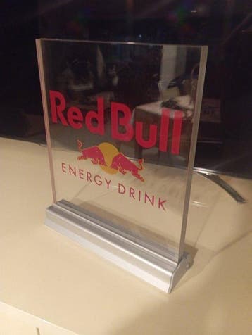 red bull - Red Bull vintage lamp - Reclamebord met