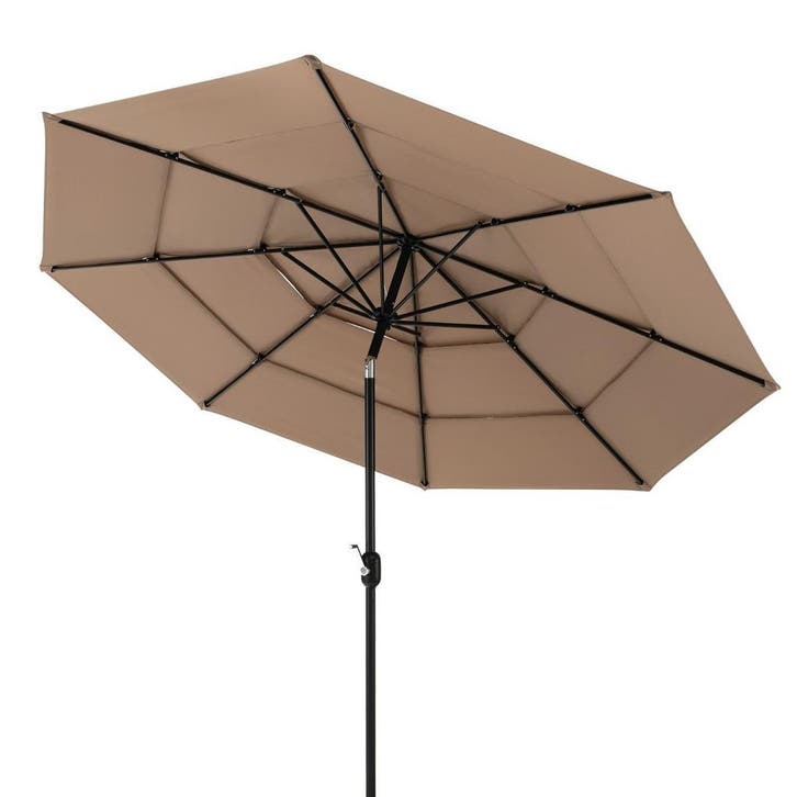 2dekans | Coast Tuinparasol - 300cm - Bruin - 45 Graden, Tuin en Terras, Parasols, Zo goed als nieuw, Ophalen of Verzenden