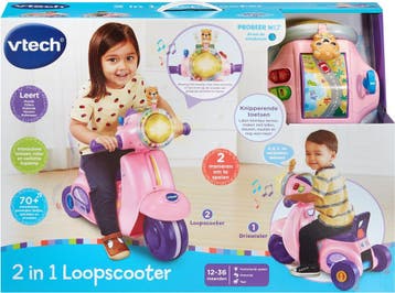VTech 2 in 1 Loopscooter - Educatief Speelgoed - Ombouwen, Ophalen of Verzenden, Zo goed als nieuw