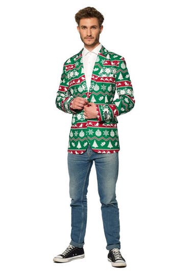 Groene Noordpool Kerst Colbert Heren, Ophalen of Verzenden, Nieuw