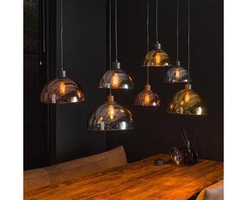 Hanglamp Tricolore disk 7 Lampen - Artic zwart, Ophalen of Verzenden, Nieuw