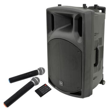 QTX QX15PA Portable Speaker Met Bluetooth En 2 Microfoons, Verzenden, Nieuw, Overige typen, Overige merken