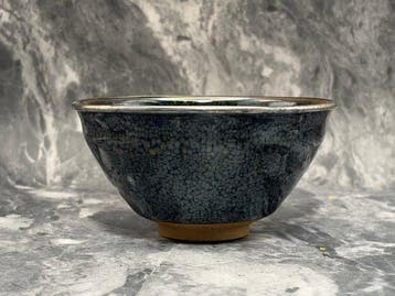 Shokoku Kano - Chawan - Keramiek - Fugen Tenmoku theeschaal