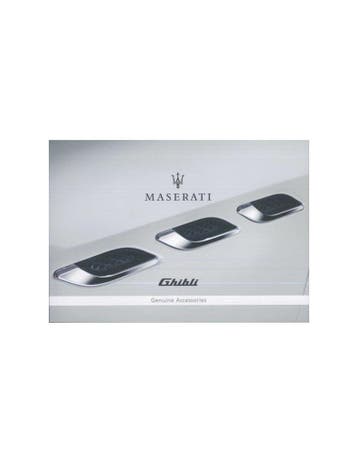 2017 MASERATI GHIBLI GENUINE ACCESSORIES BROCHURE ENGELS, Nieuw, Author