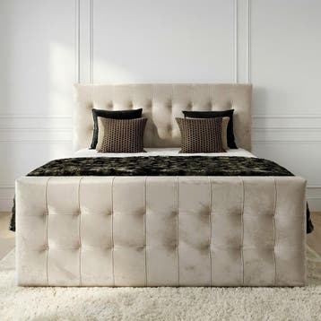 van Schaik Boxspring Adige Beige - 130 x 190, Nieuw