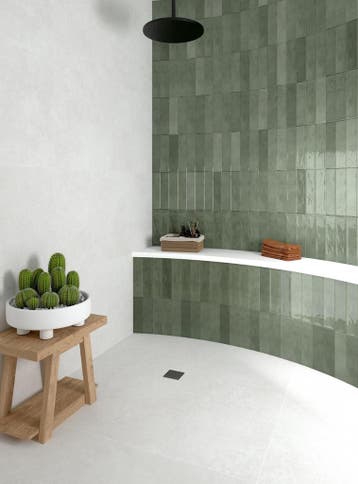 Wandtegel Villeroy Ele Saggio Groen Glans 7,5x30, Nieuw, 20 tot 40 cm, 10 m² of meer, Wandtegels