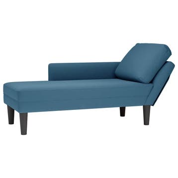 Fauteuil Chaise Longue Blauw - B-Keuze | 34% Korting, Huis en Inrichting, Eenpersoons, Minder dan 75 cm, Ophalen of Verzenden